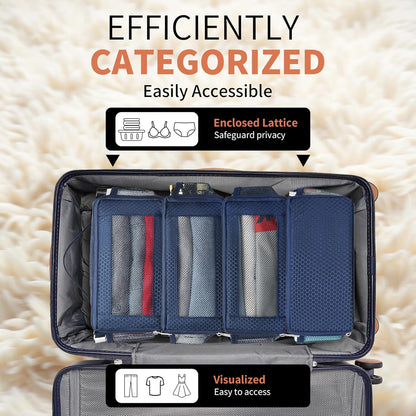 Suitcase Organizer Travel Bags Organizer for Luggage Compression Hanging Packing Cubes for Travel Carry on Closet (Bag Only)