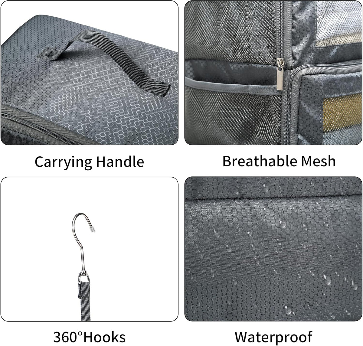 Suitcase Organizer Travel Bags Organizer for Luggage Compression Hanging Packing Cubes for Travel Carry on Closet (Bag Only)
