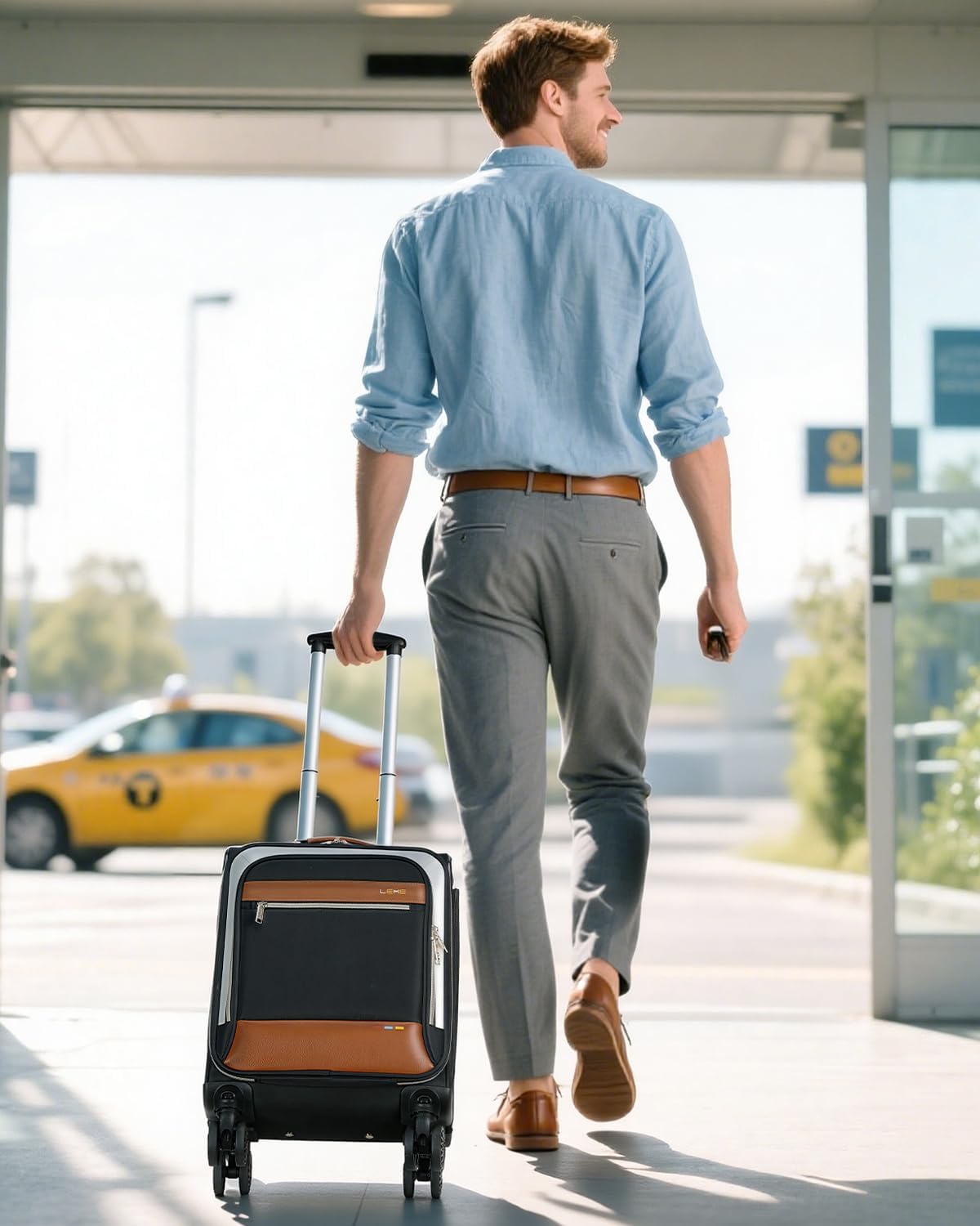 16 inch Underseat Carry On Luggage with Wheels Black | Detachable Spinner Wheels, Softside Lightweight Carry on luggage for Airplane, TSA Lock, Travel Luggage for Men Women