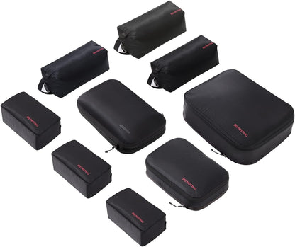 Waterproof Compression Packing Cubes sets,Large Travel Packing organizers for Carry on Luggage,2 Sides Expandable Storage Bags