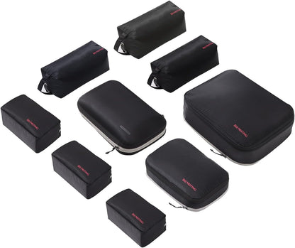 Waterproof Compression Packing Cubes sets,Large Travel Packing organizers for Carry on Luggage,2 Sides Expandable Storage Bags