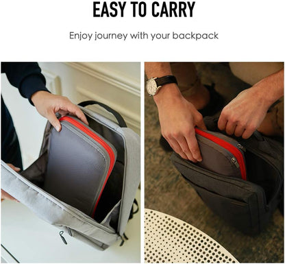 Waterproof Compression Packing Cubes sets,Large Travel Packing organizers for Carry on Luggage,2 Sides Expandable Storage Bags
