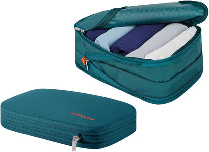 Waterproof Compression Packing Cubes sets,Large Travel Packing organizers for Carry on Luggage,2 Sides Expandable Storage Bags