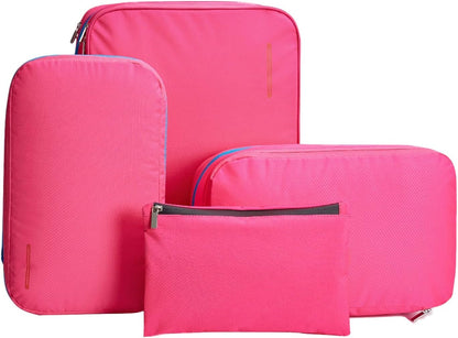 Waterproof Compression Packing Cubes sets,Large Travel Packing organizers for Carry on Luggage,2 Sides Expandable Storage Bags