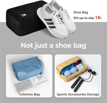 Stylish Shoe Bag for Travel, Water-Resistant Shoe Pouch for Gym, Smell-Proof Soccer Cleats Bag for Sport (Dark Blue)