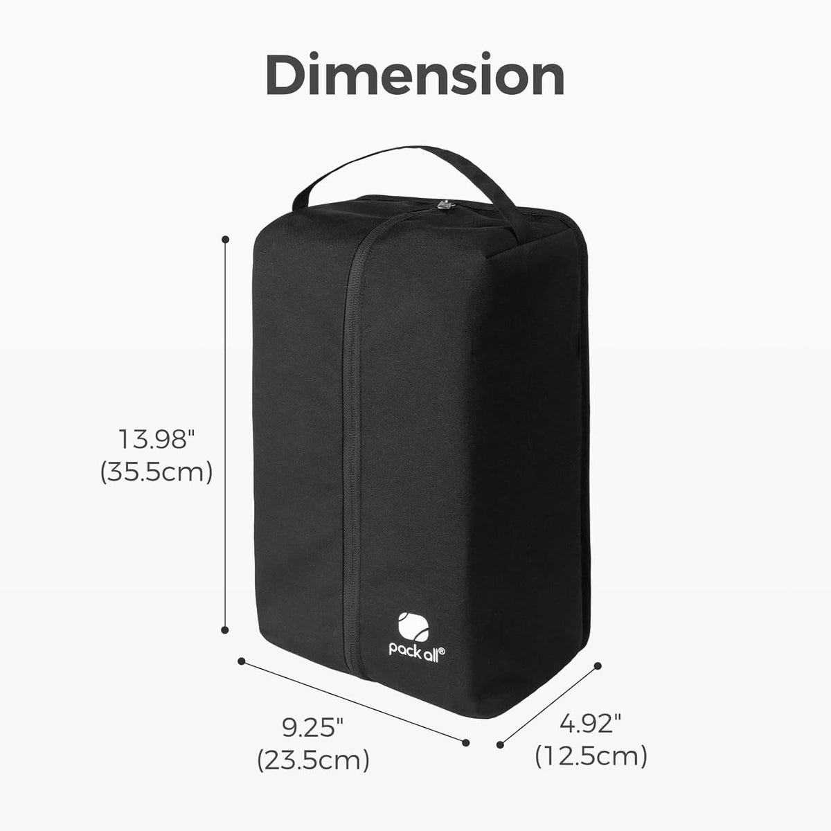 Stylish Shoe Bag for Travel, Water-Resistant Shoe Pouch for Gym, Smell-Proof Soccer Cleats Bag for Sport (Dark Blue)