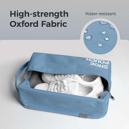 Stylish Shoe Bag for Travel, Water-Resistant Shoe Pouch for Gym, Smell-Proof Soccer Cleats Bag for Sport (Dark Blue)