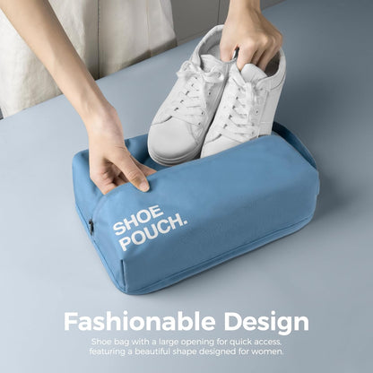 Stylish Shoe Bag for Travel, Water-Resistant Shoe Pouch for Gym, Smell-Proof Soccer Cleats Bag for Sport (Dark Blue)