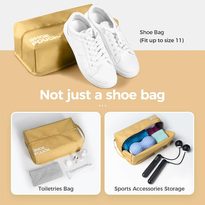 Stylish Shoe Bag for Travel, Water-Resistant Shoe Pouch for Gym, Smell-Proof Soccer Cleats Bag for Sport (Dark Blue)