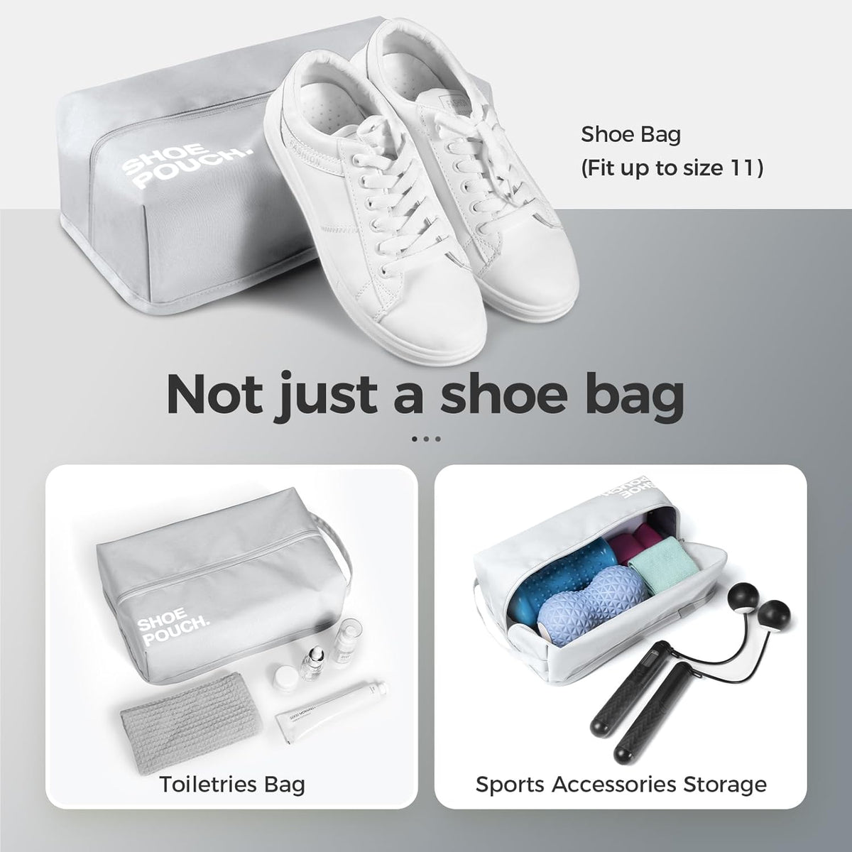 Stylish Shoe Bag for Travel, Water-Resistant Shoe Pouch for Gym, Smell-Proof Soccer Cleats Bag for Sport (Dark Blue)