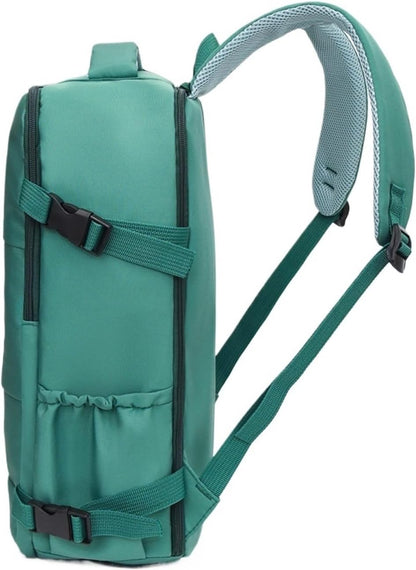 Travel backpack with toiletry bag | Open carry-on suitcase 180°(Beige)