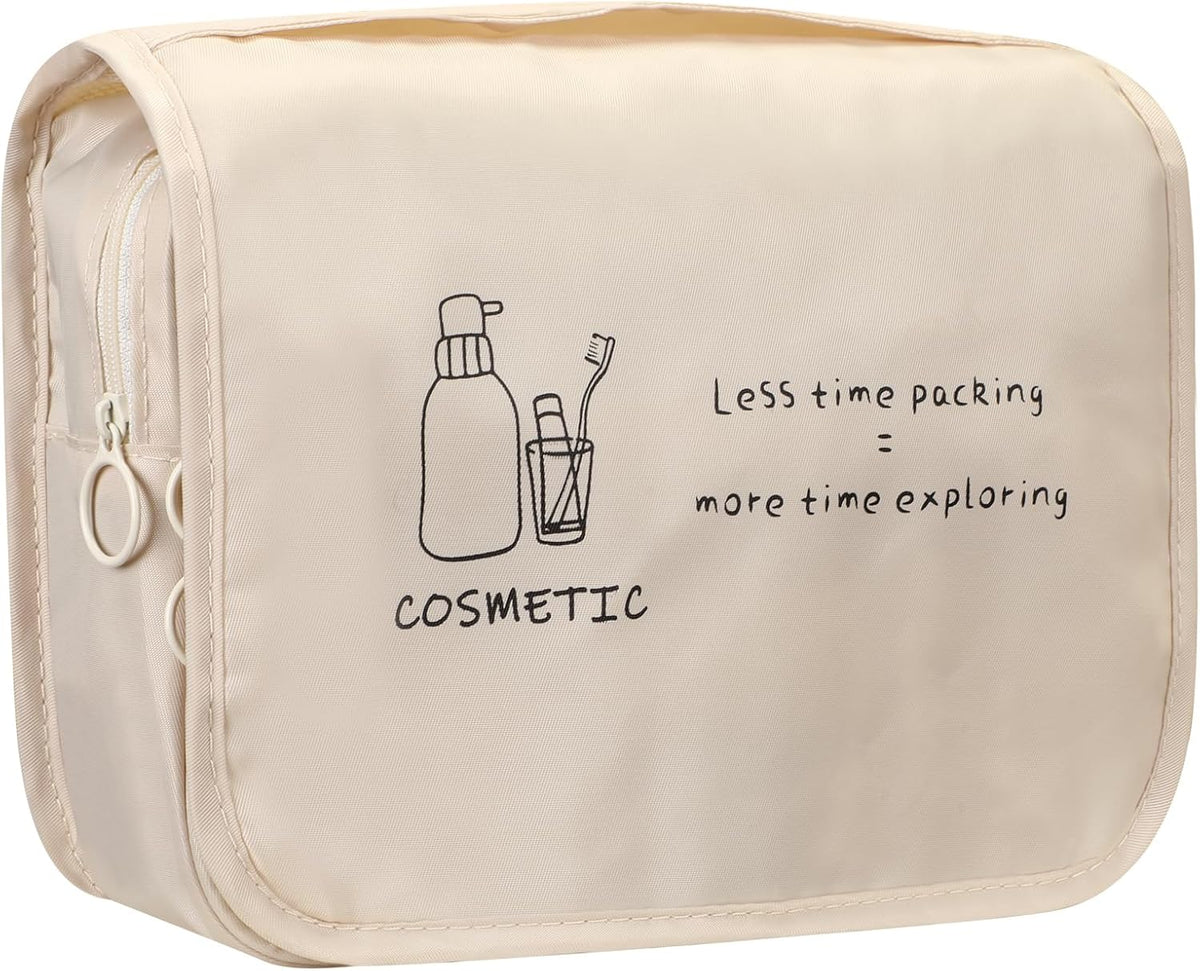 Toiletry Bag, Large Capacity Hanging Makeup Bag with Waterproof PVC Compartment, Travel Cosmetic Organizer for Women, Makeup Lovers, Cruise, Gym, and Family Trips, Blue