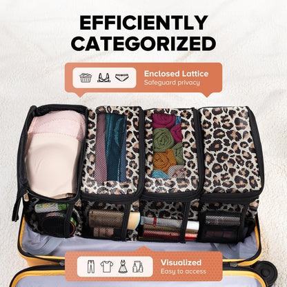Suitcase Organizer, Travel Luggage Organizer Hanging Shelves Packing Cube Closet/Collapsible Portable Travel Organizer for Carry-on