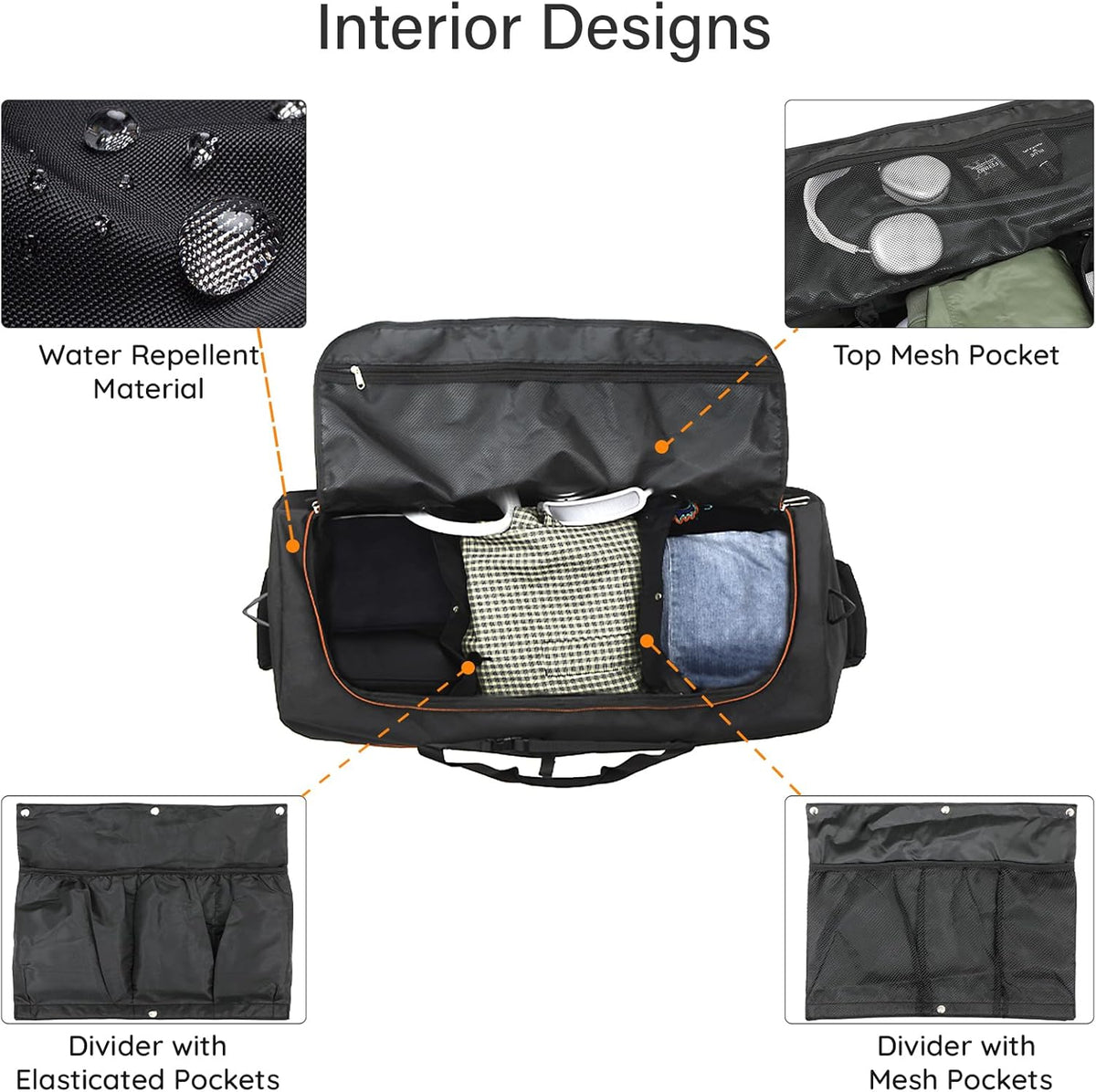 32" Soft-Sided Foldable Wheeled Duffle Bag, 110L Expandable 140L Rolling Travel Bag with Matching Storage Pouch, Updated Army Green