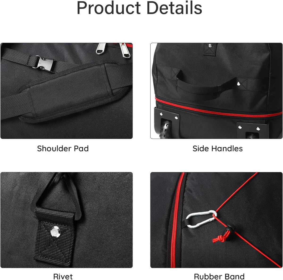 32" Soft-Sided Foldable Wheeled Duffle Bag, 110L Expandable 140L Rolling Travel Bag with Matching Storage Pouch, Updated Army Green