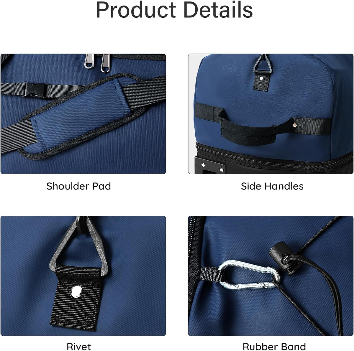 32" Soft-Sided Foldable Wheeled Duffle Bag, 110L Expandable 140L Rolling Travel Bag with Matching Storage Pouch, Updated Army Green