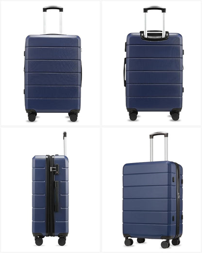 20 Inch Carry On Luggage 22x14x9 Airline Approved, Expandable ABS Hardside Suitcase with Spinner Wheels & TSA Lock, Lightweight 6.1 lbs Travel Suitcase for Business, Black