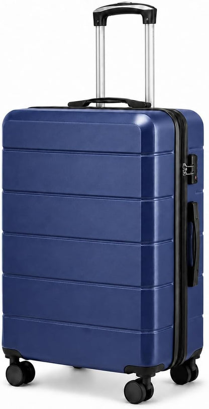 20 Inch Carry On Luggage 22x14x9 Airline Approved, Expandable ABS Hardside Suitcase with Spinner Wheels & TSA Lock, Lightweight 6.1 lbs Travel Suitcase for Business, Black