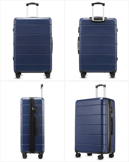 20 Inch Carry On Luggage 22x14x9 Airline Approved, Expandable ABS Hardside Suitcase with Spinner Wheels & TSA Lock, Lightweight 6.1 lbs Travel Suitcase for Business, Black