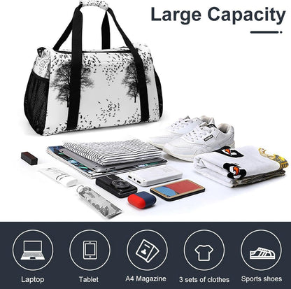 Overnight Weekender Duffel Bag Lightweight Carry On Travel Tote Bag Foldable for Men Women Gym