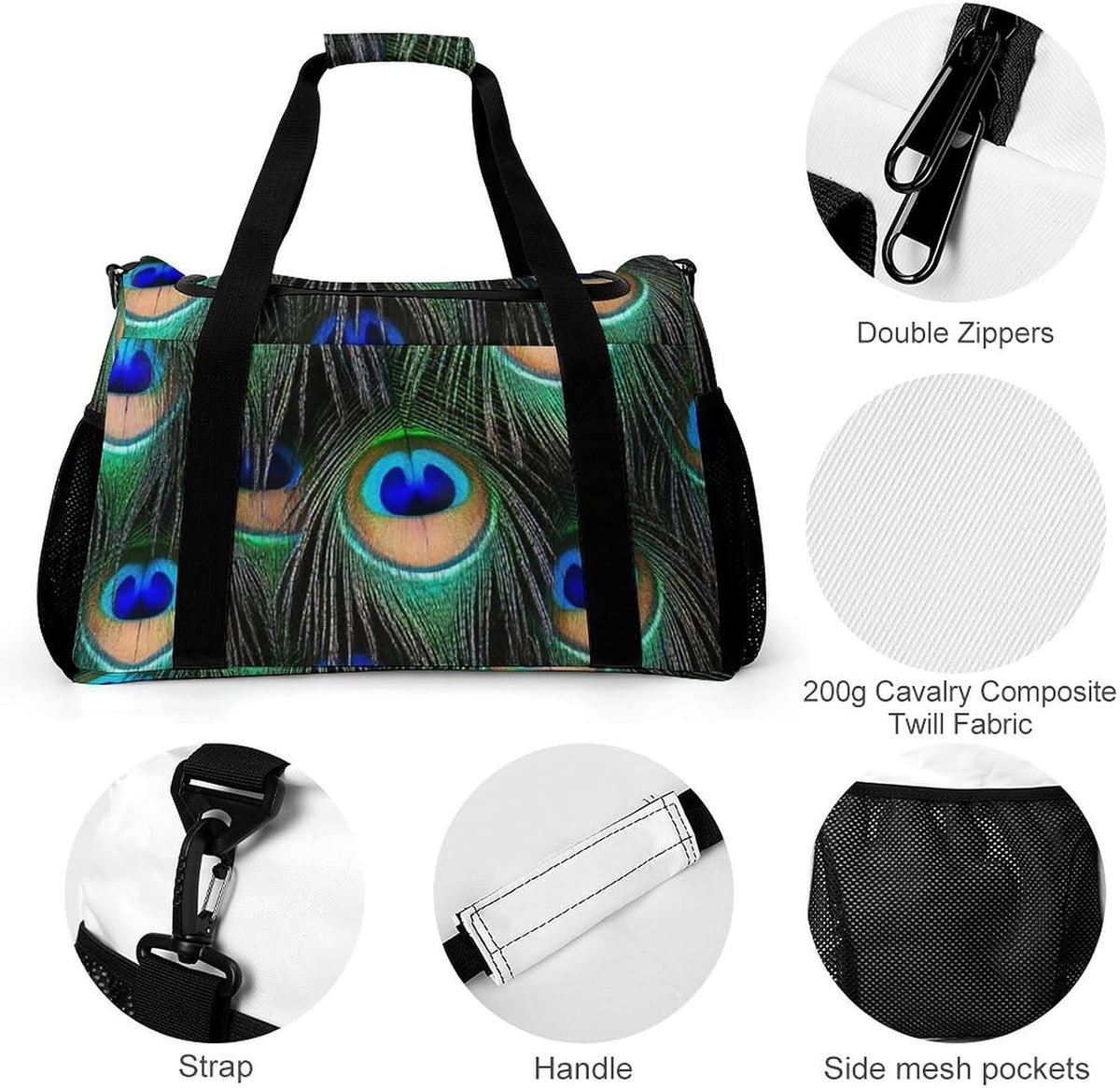 Overnight Weekender Duffel Bag Lightweight Carry On Travel Tote Bag Foldable for Men Women Gym