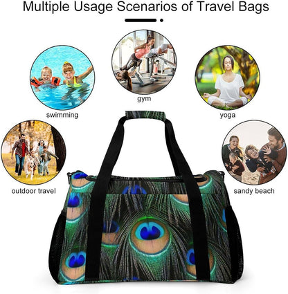 Overnight Weekender Duffel Bag Lightweight Carry On Travel Tote Bag Foldable for Men Women Gym