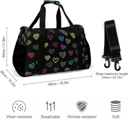 Overnight Weekender Duffel Bag Lightweight Carry On Travel Tote Bag Foldable for Men Women Gym