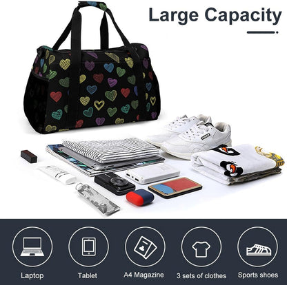 Overnight Weekender Duffel Bag Lightweight Carry On Travel Tote Bag Foldable for Men Women Gym