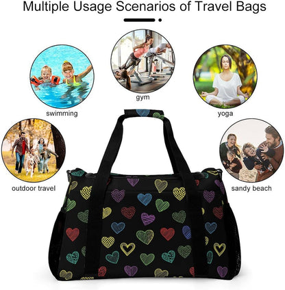 Overnight Weekender Duffel Bag Lightweight Carry On Travel Tote Bag Foldable for Men Women Gym