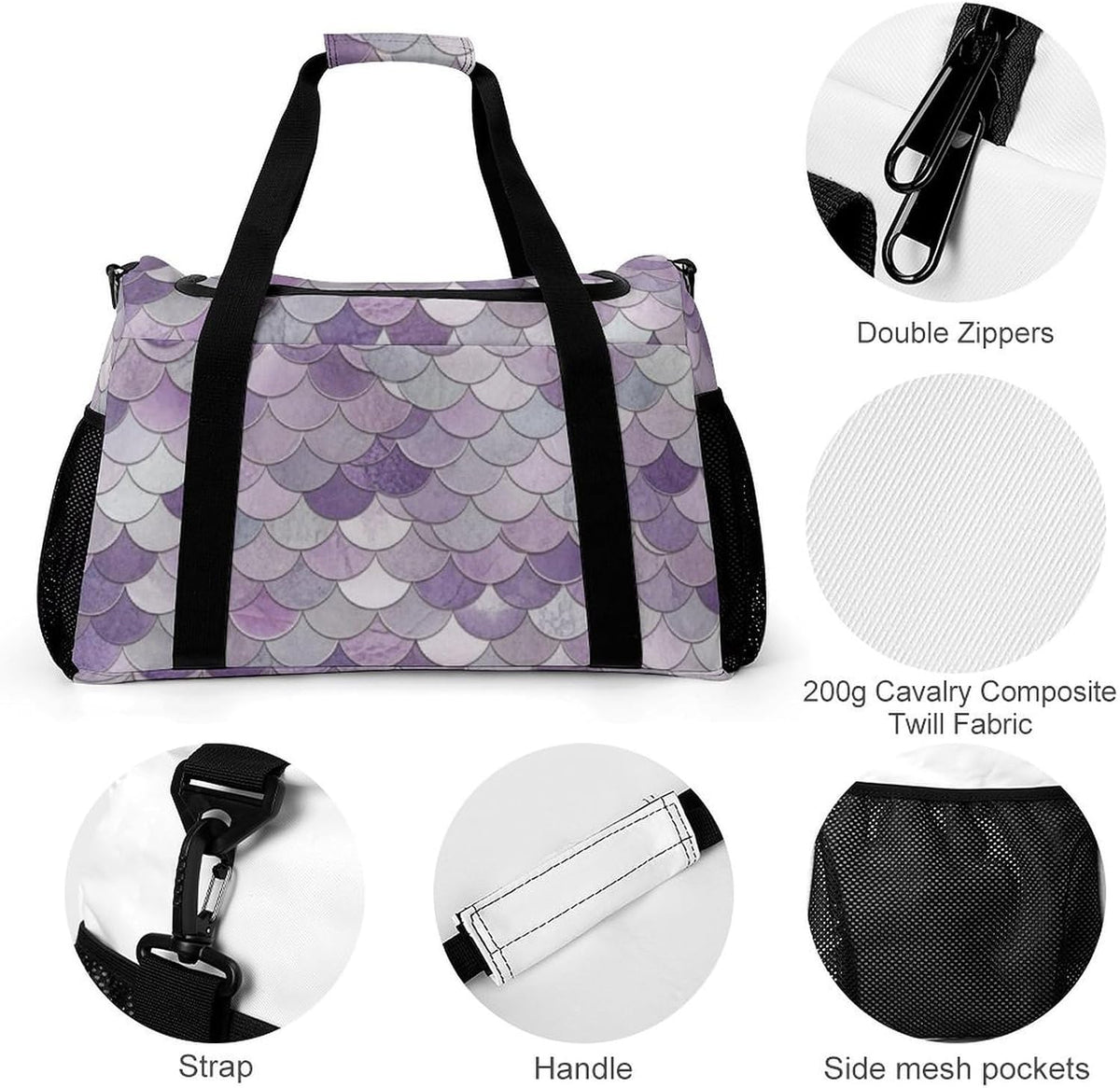 Overnight Weekender Duffel Bag Lightweight Carry On Travel Tote Bag Foldable for Men Women Gym