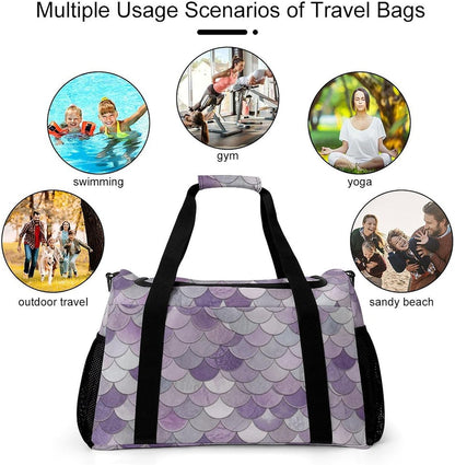 Overnight Weekender Duffel Bag Lightweight Carry On Travel Tote Bag Foldable for Men Women Gym
