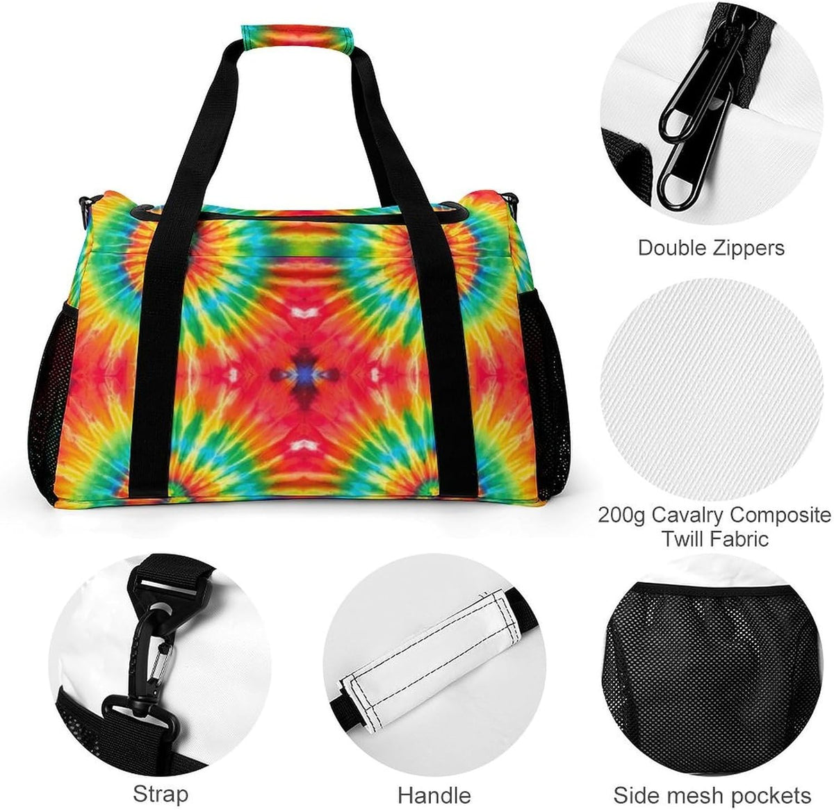 Overnight Weekender Duffel Bag Lightweight Carry On Travel Tote Bag Foldable for Men Women Gym