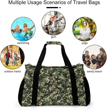 Overnight Weekender Duffel Bag Lightweight Carry On Travel Tote Bag Foldable for Men Women Gym