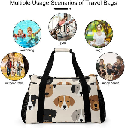 Women Large Lightweight Travel Duffel Bag Foldable Carry On Overnight Weekender Tote Bag Gym