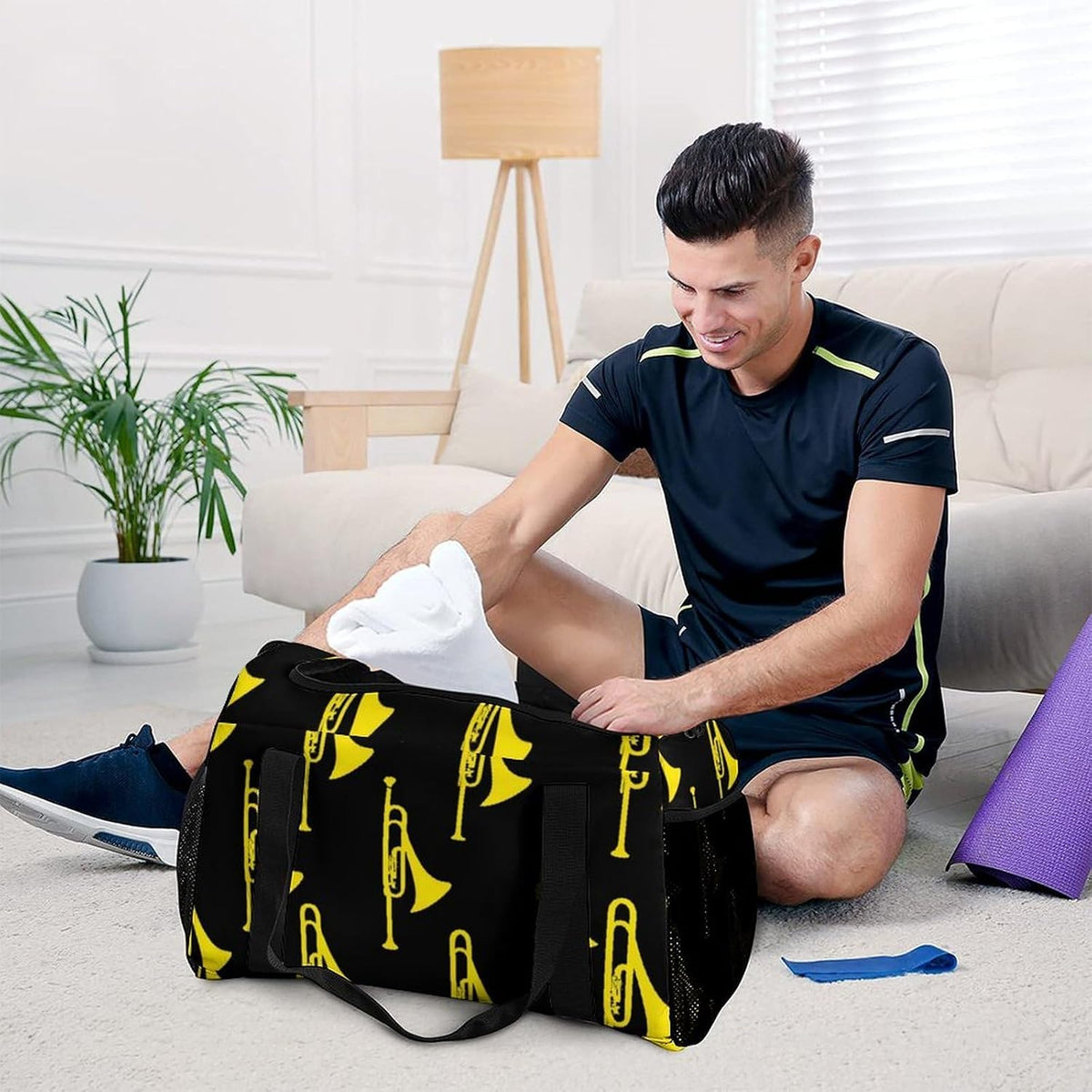 Women Large Lightweight Travel Duffel Bag Foldable Carry On Overnight Weekender Tote Bag Gym