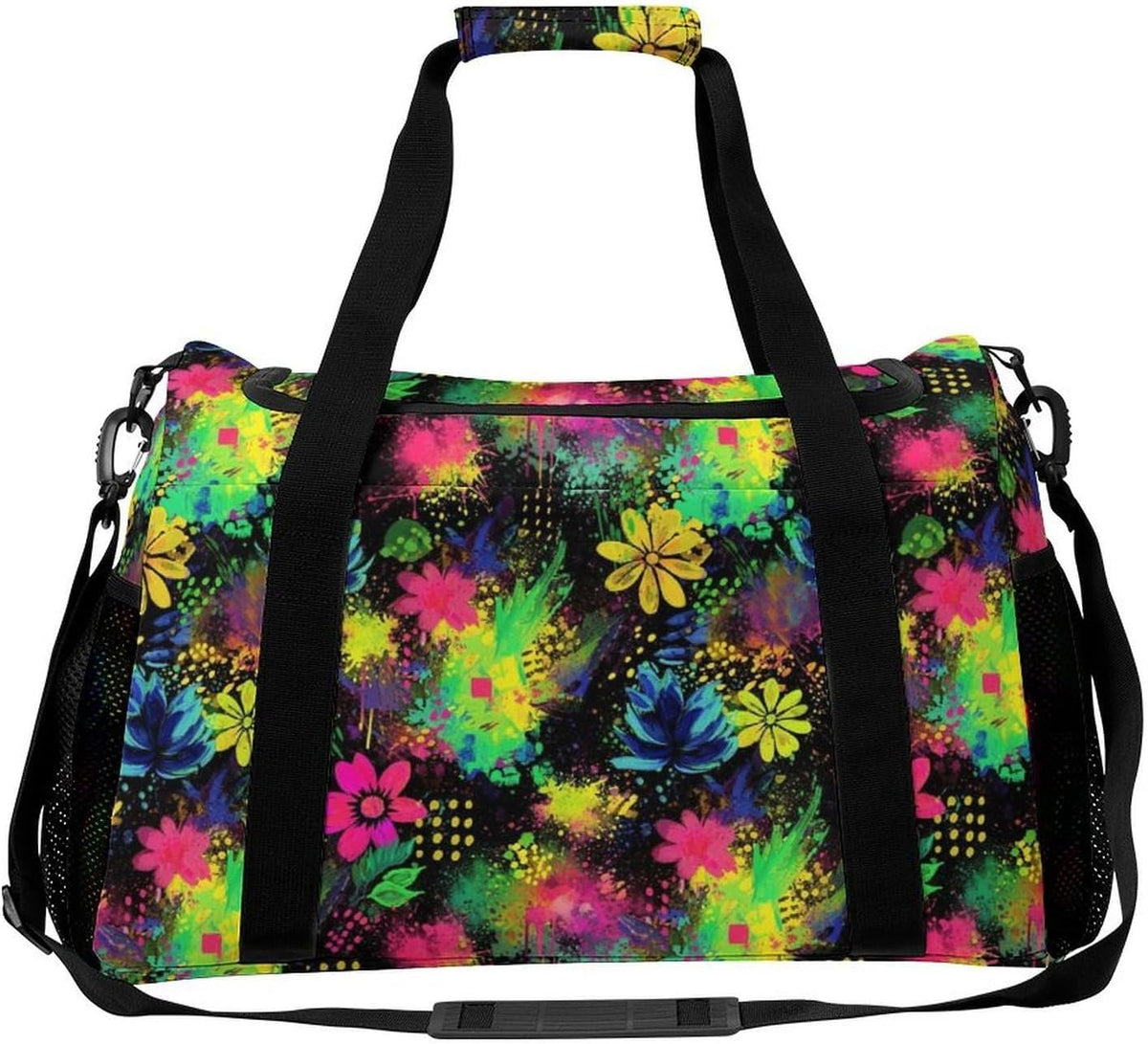 Women Large Lightweight Travel Duffel Bag Foldable Carry On Overnight Weekender Tote Bag Gym