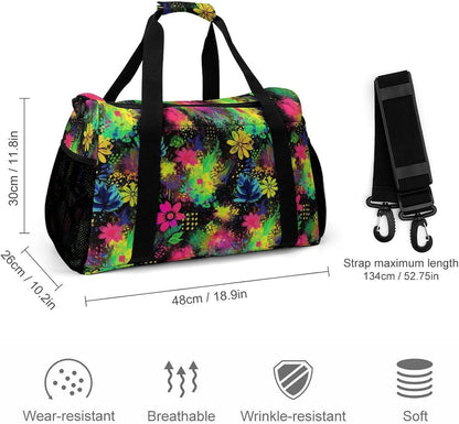 Women Large Lightweight Travel Duffel Bag Foldable Carry On Overnight Weekender Tote Bag Gym