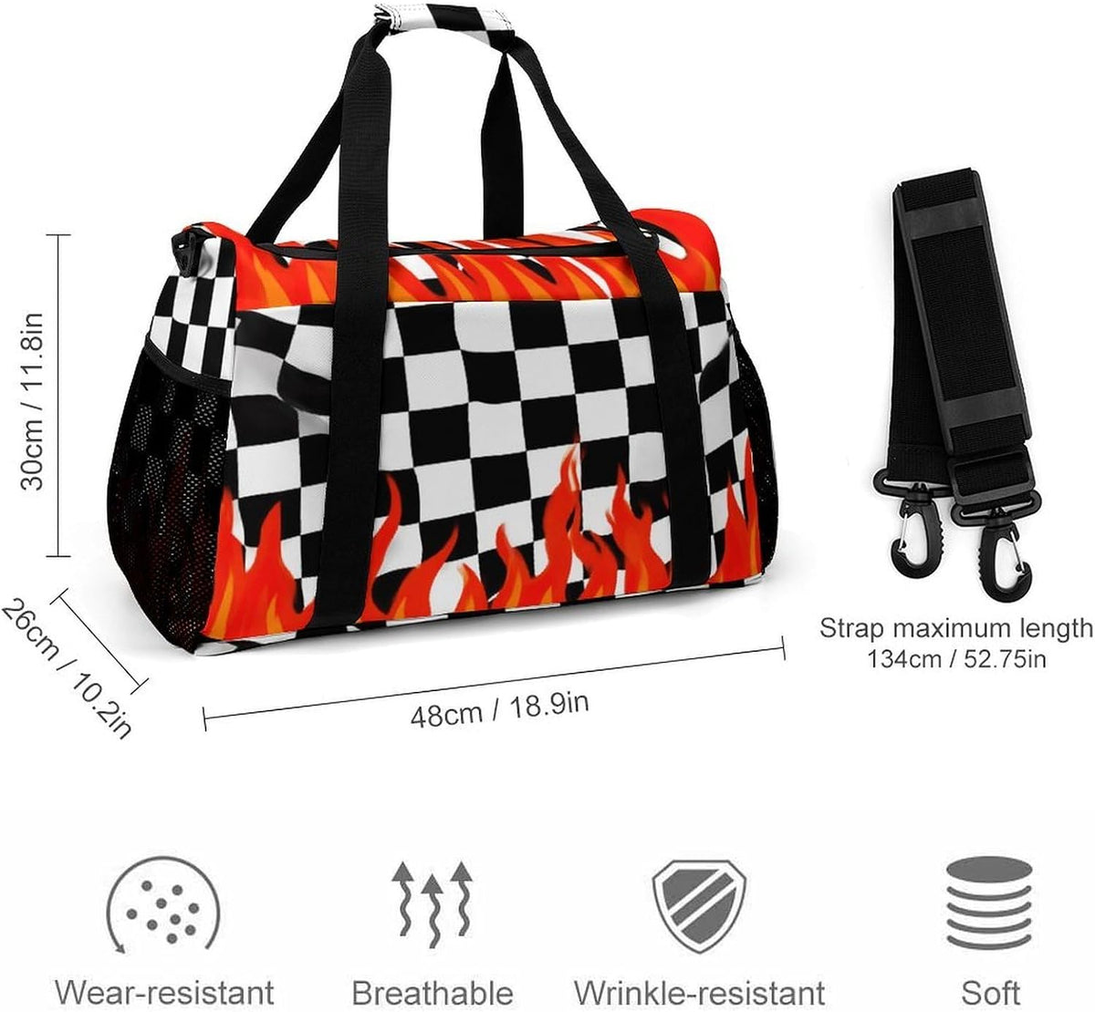 Women Large Lightweight Travel Duffel Bag Foldable Carry On Overnight Weekender Tote Bag Gym