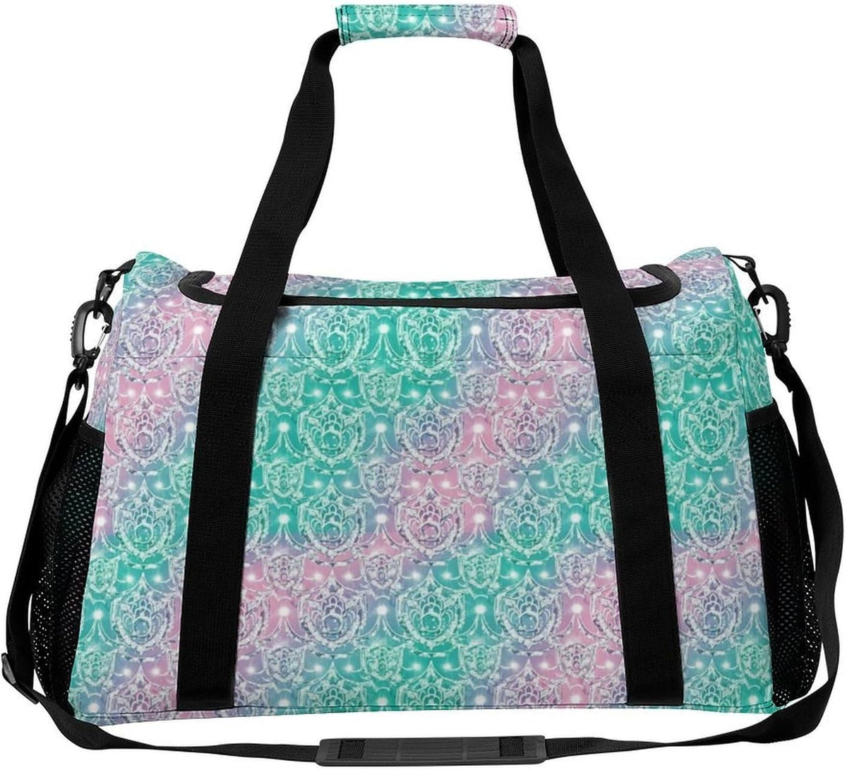 Women Large Lightweight Travel Duffel Bag Foldable Carry On Overnight Weekender Tote Bag Gym
