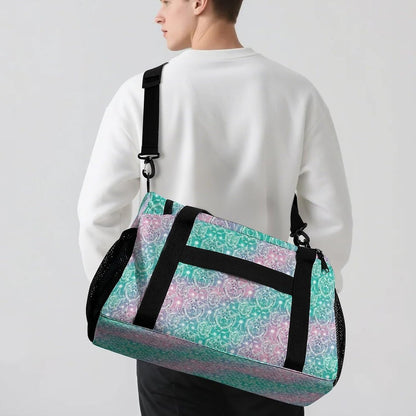 Women Large Lightweight Travel Duffel Bag Foldable Carry On Overnight Weekender Tote Bag Gym