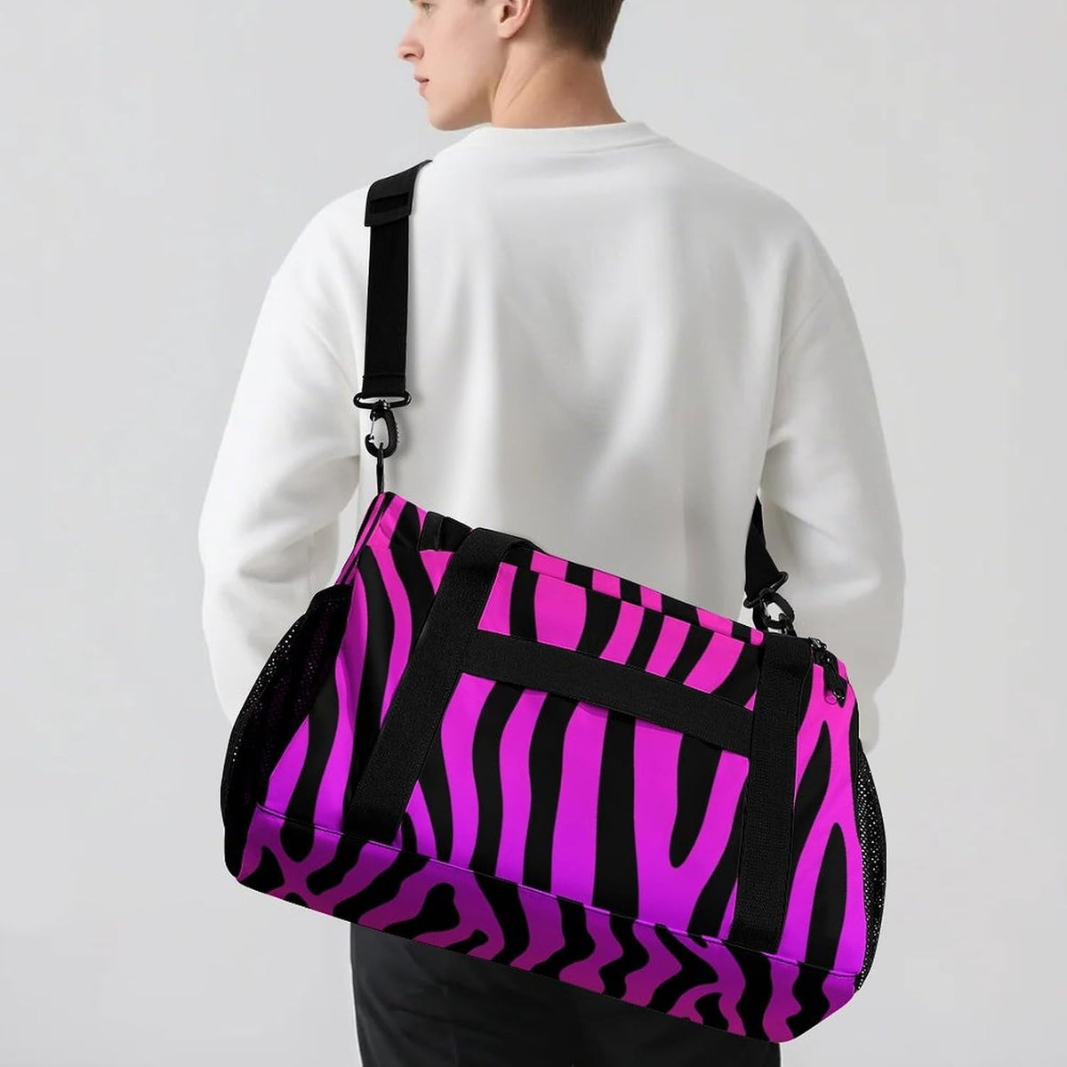 Women Large Lightweight Travel Duffel Bag Foldable Carry On Overnight Weekender Tote Bag Gym