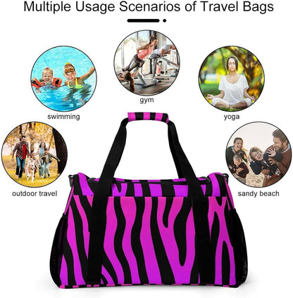 Women Large Lightweight Travel Duffel Bag Foldable Carry On Overnight Weekender Tote Bag Gym