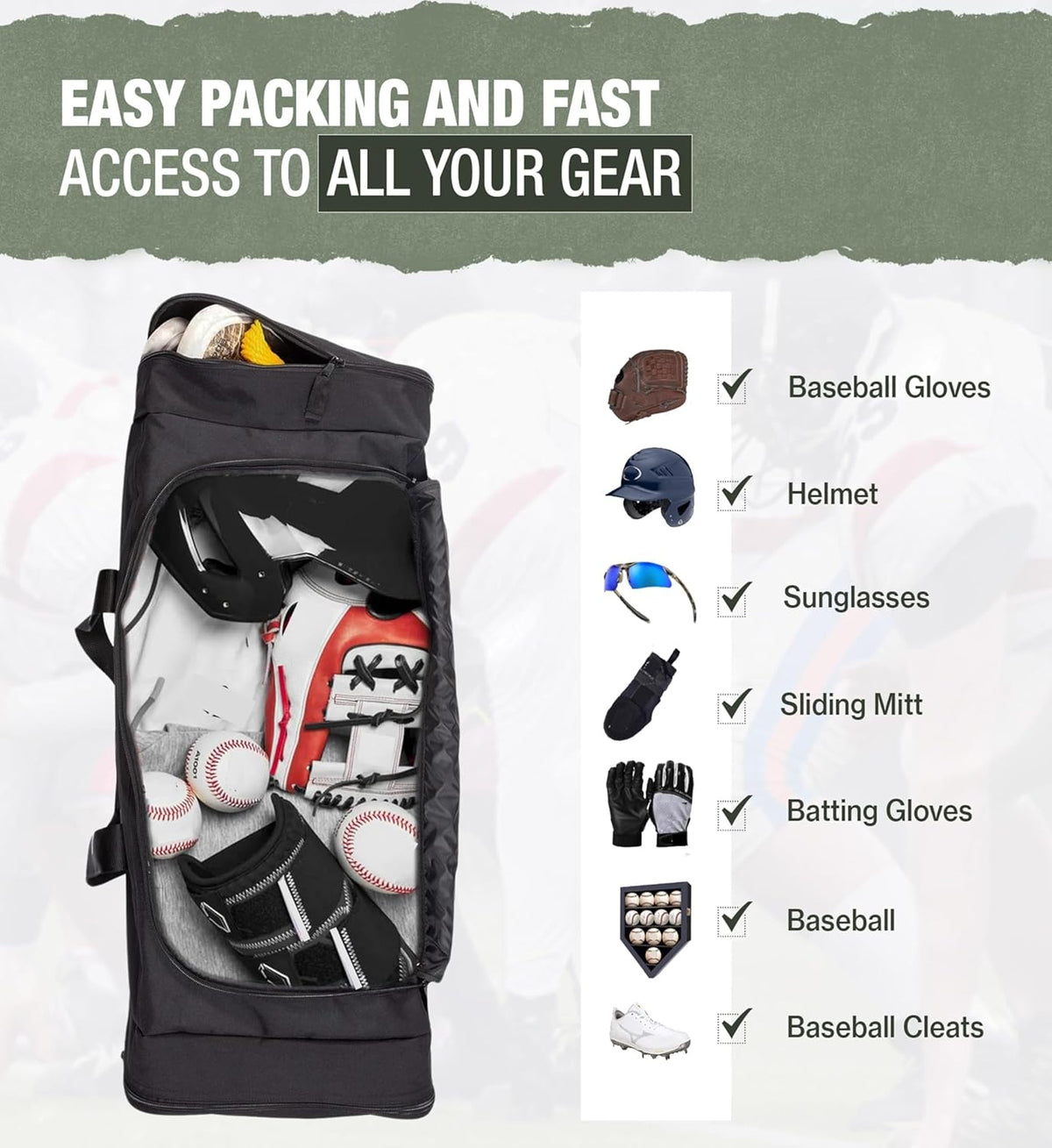 Heavy Duty Multi Pocket Durable Sports Gym Equipment Travel Duffel Bag