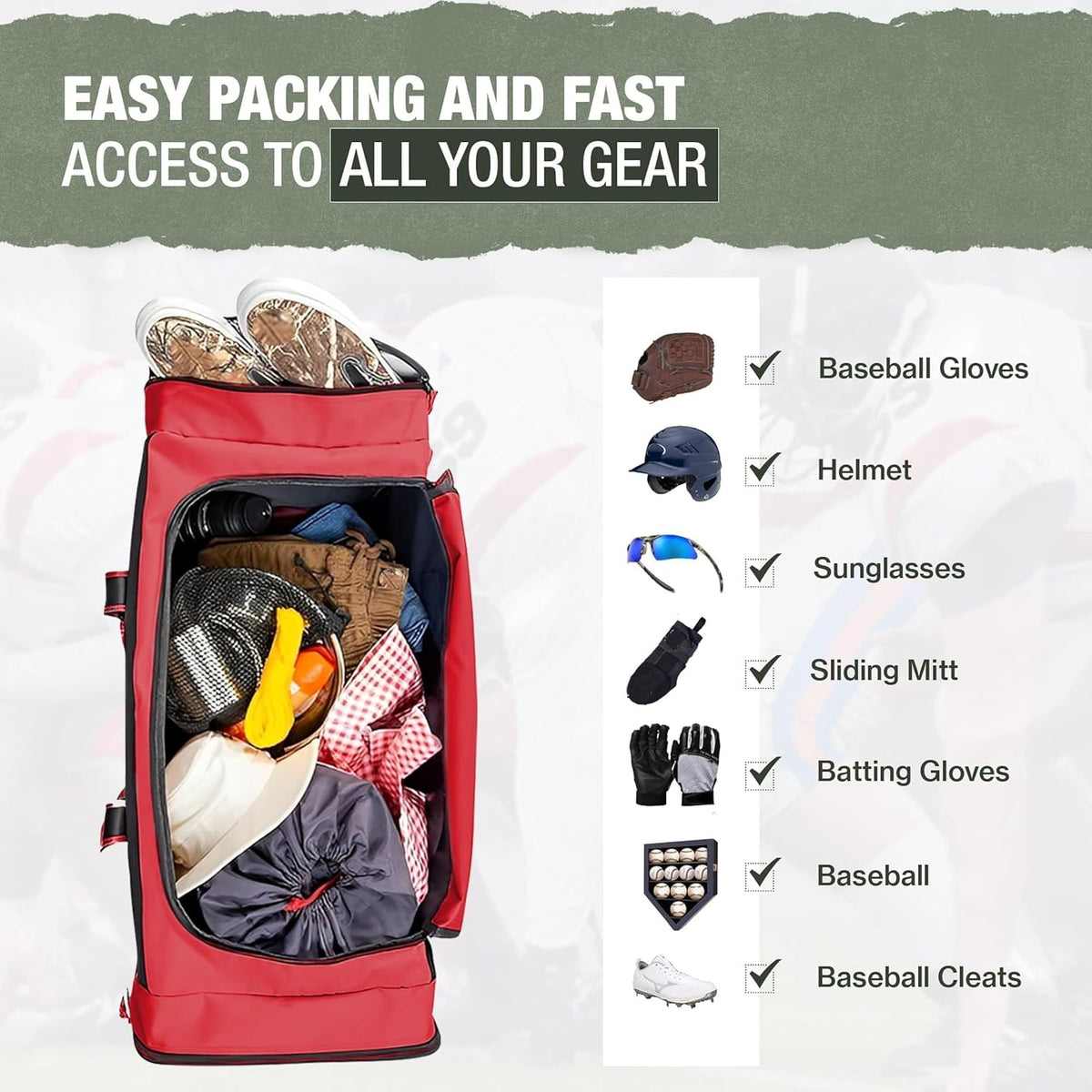 Heavy Duty Multi Pocket Durable Sports Gym Equipment Travel Duffel Bag