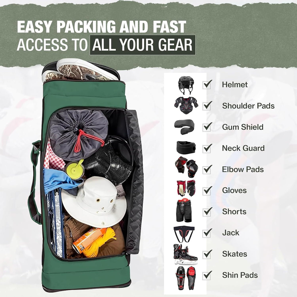 Heavy Duty Multi Pocket Durable Sports Gym Equipment Travel Duffel Bag