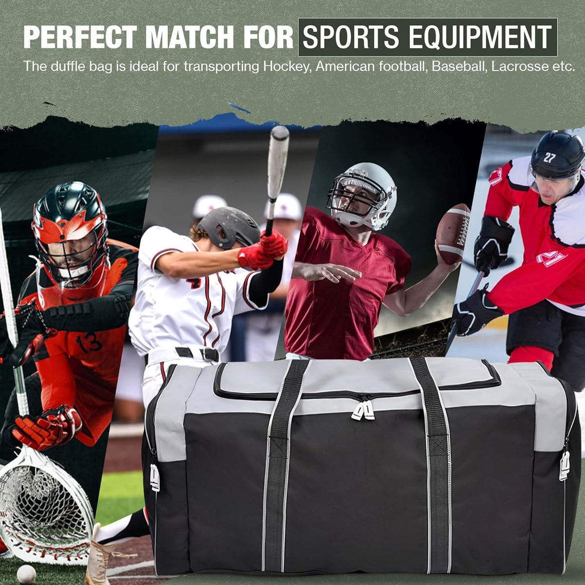Heavy Duty Multi Pocket Durable Sports Gym Equipment Travel Duffel Bag