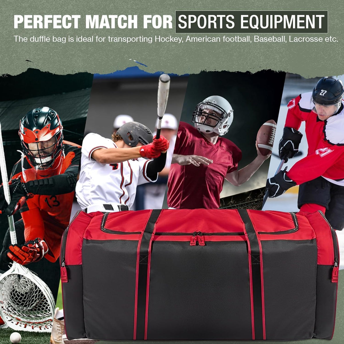 Heavy Duty Multi Pocket Durable Sports Gym Equipment Travel Duffel Bag