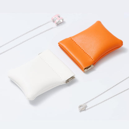 PU Leather Jewelry Travel Bag Leather Jewelry Pouch Christmas,Wedding Party Favor Gift Bag (S, Dark Green)