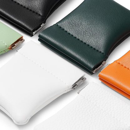 PU Leather Jewelry Travel Bag Leather Jewelry Pouch Christmas,Wedding Party Favor Gift Bag (S, Dark Green)