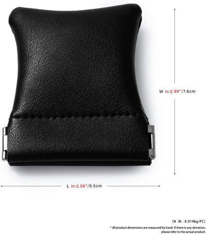 PU Leather Jewelry Travel Bag Leather Jewelry Pouch Christmas,Wedding Party Favor Gift Bag (S, Dark Green)